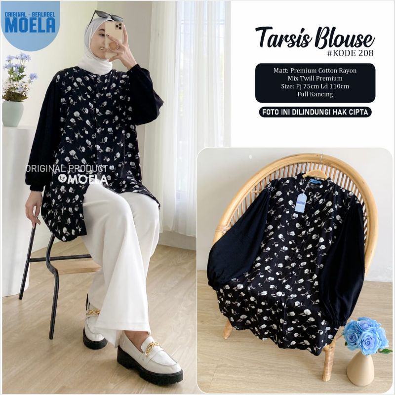 TARSIS BLOUSE LD 110cm // ATASAN WANITA ORIGINAL BERLABEL // BY MOELA-208