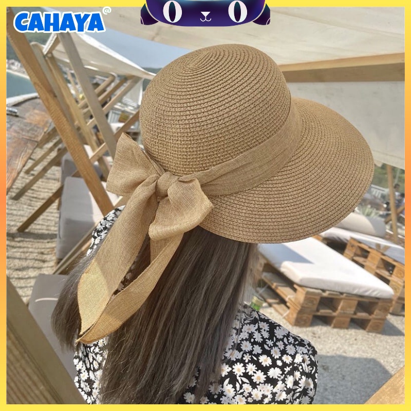 CAHAYA Topi Pantai wanita Bunga pelindung UV -Summerhat Pantai import T80