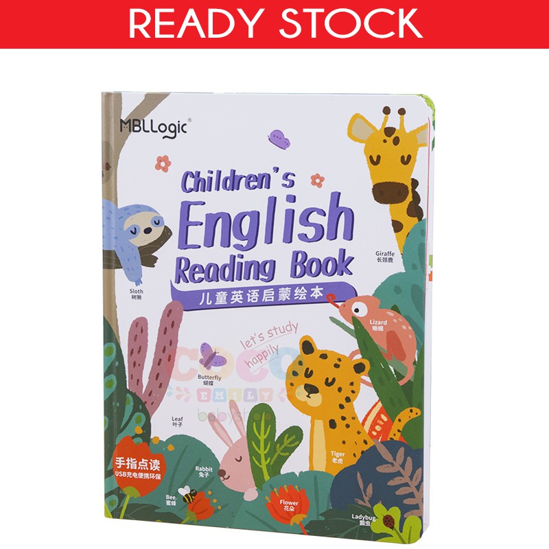 Ready Stock Buku Edukasi Anak Bilingual Sound Book CHILDREN'S ENGLISH READING Mandarin Inggris