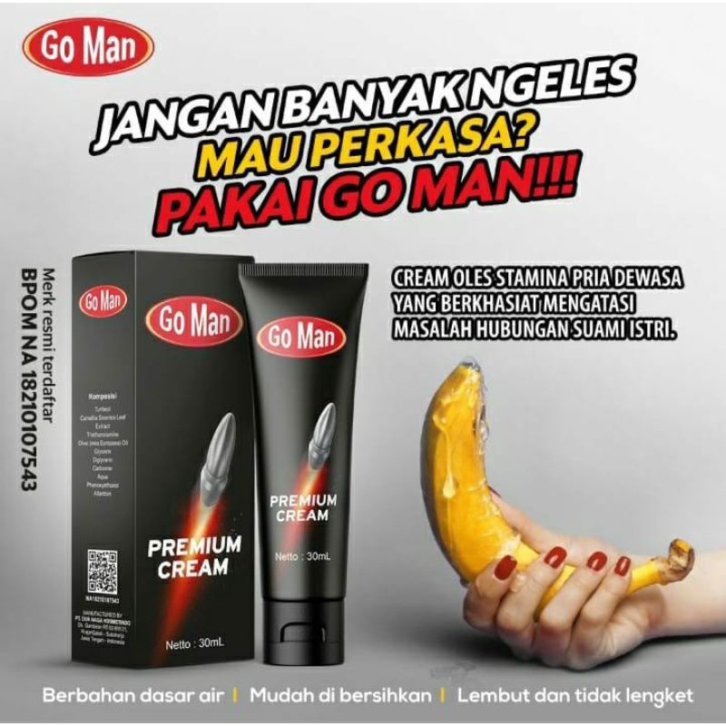 GO MAN CREAM Untuk Stamina Pria Pengganti mahabbah cream