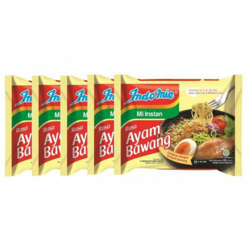 

Indomie Ayam Bawang Kuah Mi Instant Kuliner Indonesia paket isi 5 Pcs