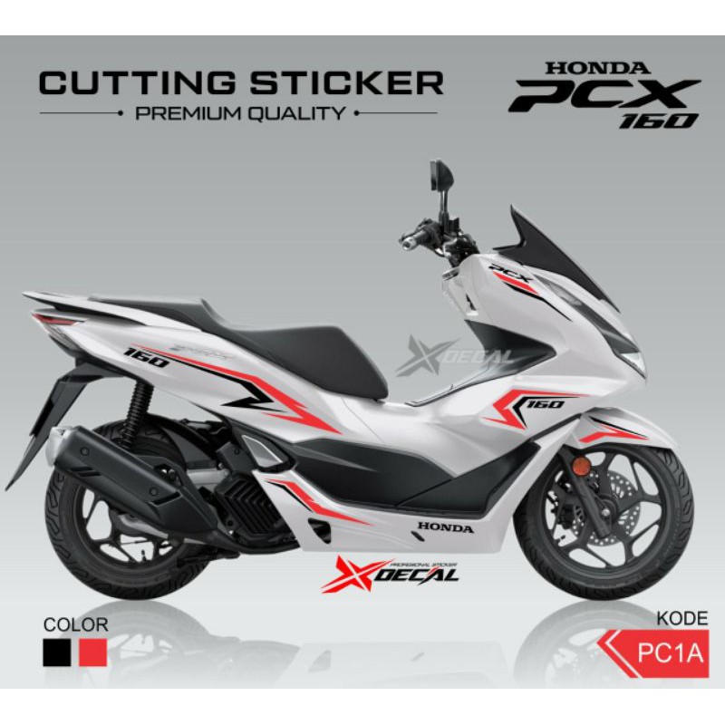 STICKER PCX 160 CC / CUTTING STICKER PCX PUTIH 2021