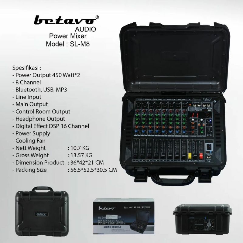 Power Mixer 8 channel 450 watt Sl M8 MIXER POWER 8 CHANEL ORIGINAL