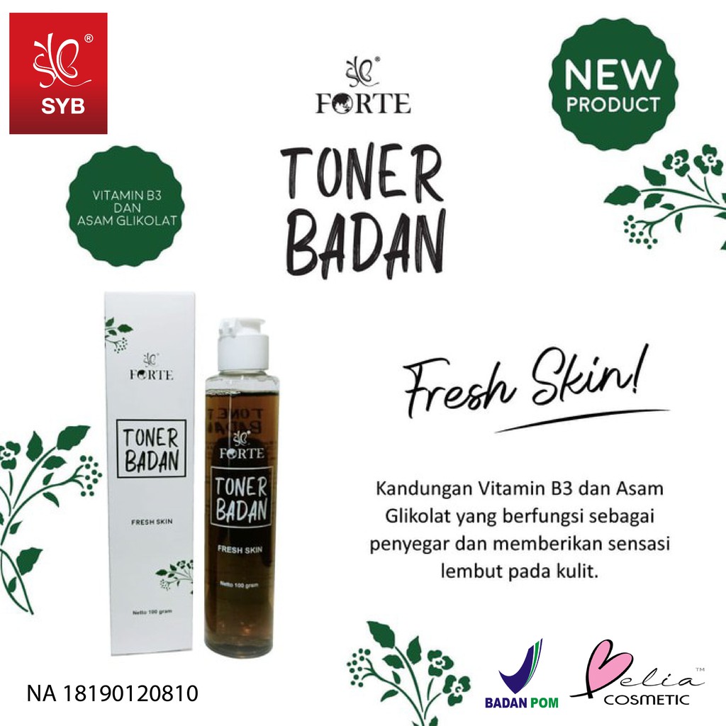 ❤ BELIA ❤ SYB Toner Badan Red Jelly | Toner Coklat 100ml | AHA SKINBOOST BODY TONER | Toner Wajah Putih | Toner Tubuh (✔BPOM)