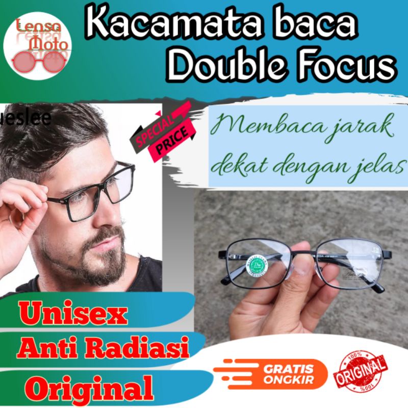 Jual Kacamata Baca Double Fokus Dobel Focus Kaca Mata Plus Baca Dan