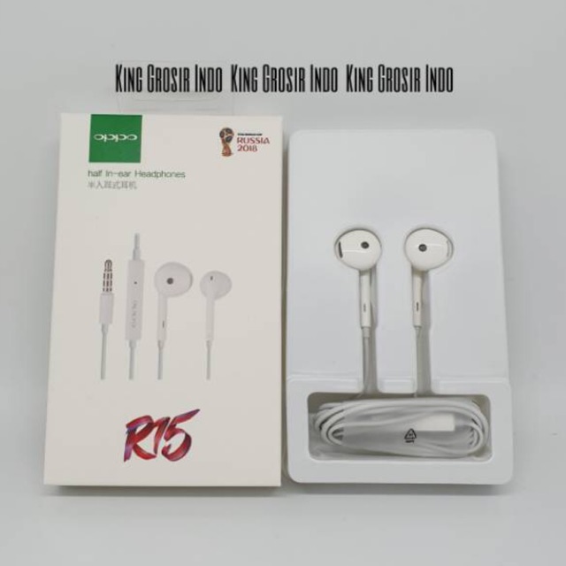 Headset OPPO R15 Original 100% Tipe Oppo R9S F3 R11 F5 RX17 Neo A83 F7 A5 A3S Earphone Handsfree