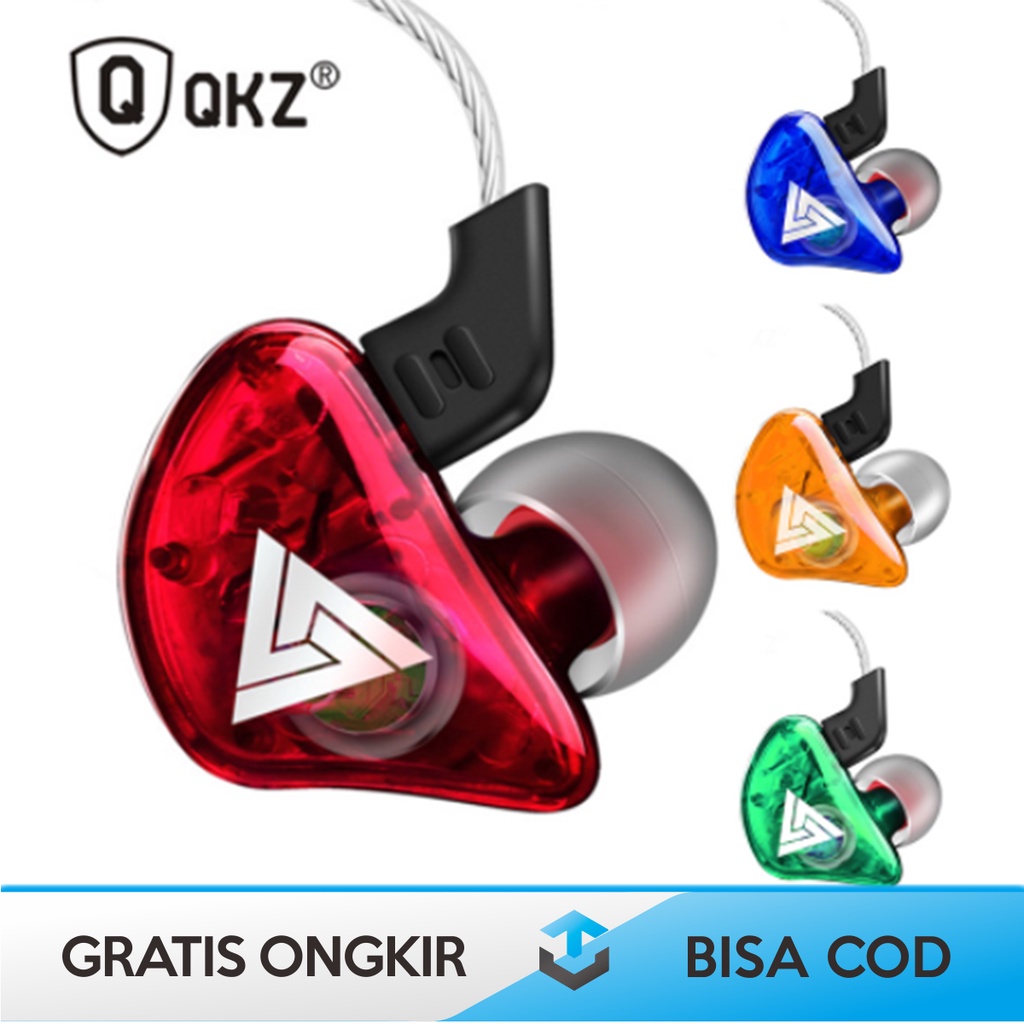 EARPHONE SPORT KABEL KUAT QKZ CK5 ORIGINAL MIC JERNIH FULL BASS MURAH