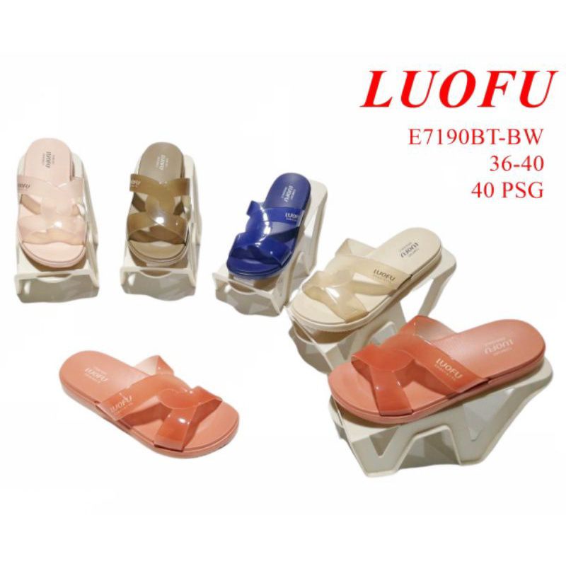 Sandal Karet Wanita Import LUOFU Nyaman,Empuk Anti Selip Modis dan Trendy