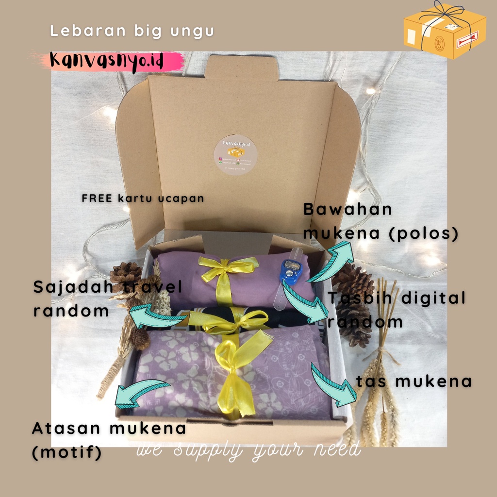 Hampers Lebaran, Idul Fitri, Hampers Mukena, Sajadah, Sarung | Hadiah Lebaran | Hampers Murah