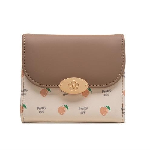 DOMPET LIPAT WANITA IMPORT PRETTYZYS ORI COKLAT SAMANTHA KULIT KOREA WA586B7 BRANDED MINI IMPORT LUCU KECIL KARTU UANG KOIN PENDEK CEWEK KEKINIAN KOREA SIMPLE PREMIUM