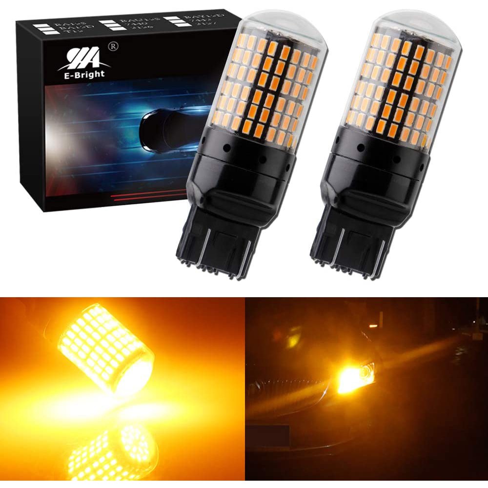 Lampu LED Sein Rem Senja Stop Sen PNP 7440 T20 144 Titik 3014 Mobil No Hyper Flash