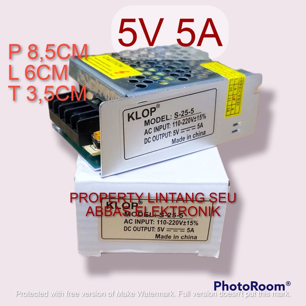 POWER SUPPLY ADAPTOR KALENG 5V 5A 5V5A 5 VOLT 5 AMPERE