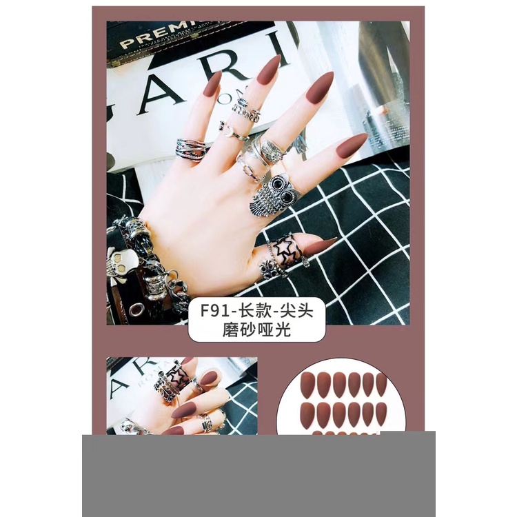 3D Kuku Palsu 24pcs/ Stiker Kuku / Fake Nail Stickers / Sticker Kuku Tahan Air