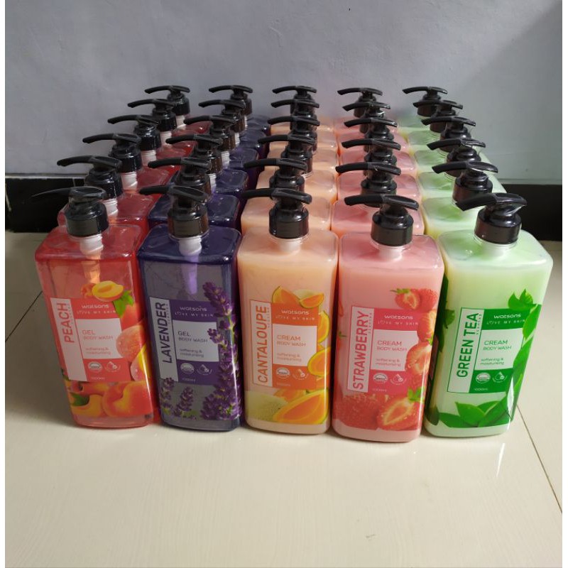 Watsons Cream & Gel Body Wash (1000ml) / Sabun Mandi Murah