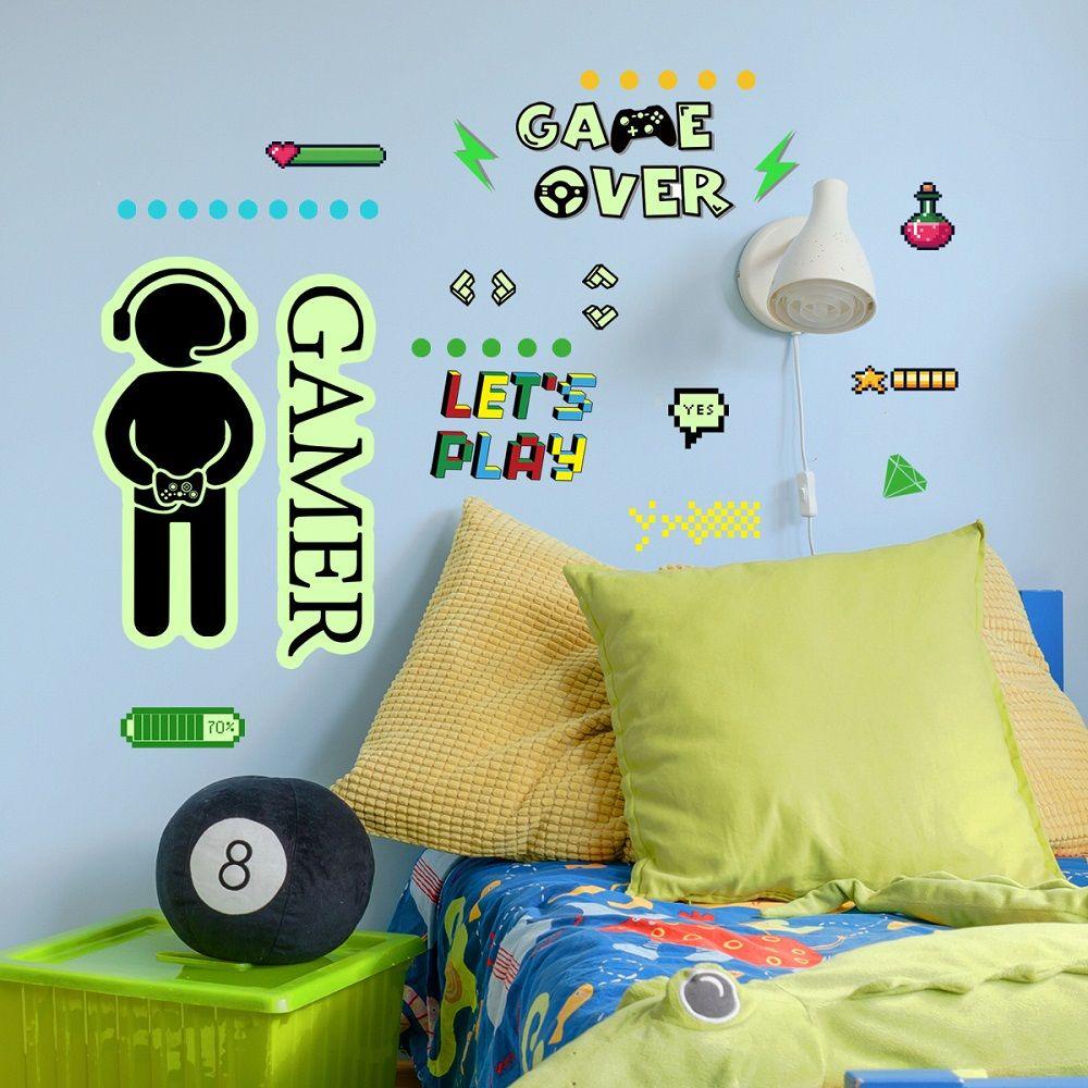 R-flower Luminous Wall Sticker Dots Anak Bulan Cosmic Dekorasi Rumah Castle Glow In The Dark