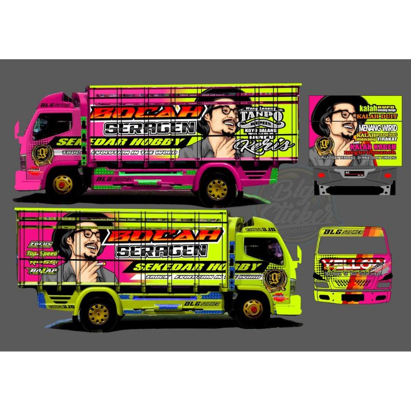Terbaru Decal full blok truck Canter Giga Hino
