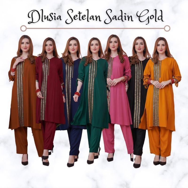 Setelan Jumbo Dlusia Rayon Premium Busui Resleting Depan One Set Kekinian Termurah