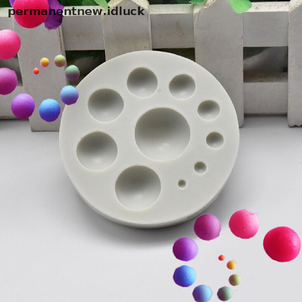 Cetakan Kue / Sabun / Permen / Cokelat / Es Bentuk Bulat Bahan Silikon