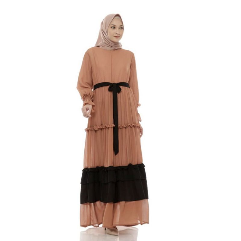 Gamis ceruty premium wanita dewasa -gamis dress ceruty muslimah syar'i -gamis kondangan mewah model 