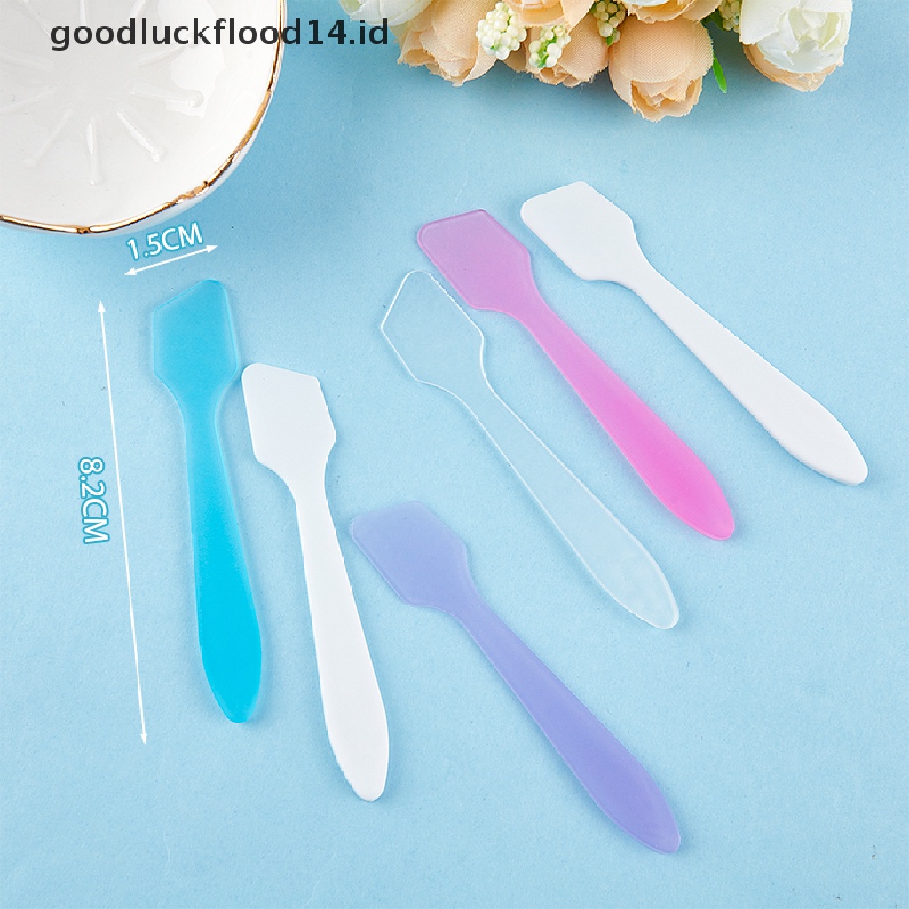 [OOID] 10 Pcs Mini Cosmetic Spatulas Scoop Face Cream Makeup Mask Mixed Spoon Beauty ID