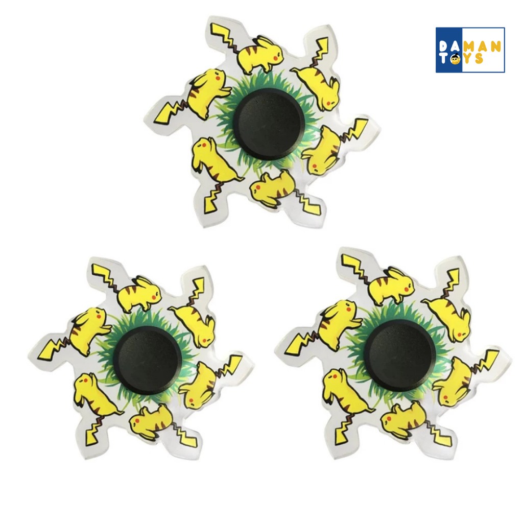 Running Animated Fidget Spinner Pikachu Naruto Jiraya Astronot