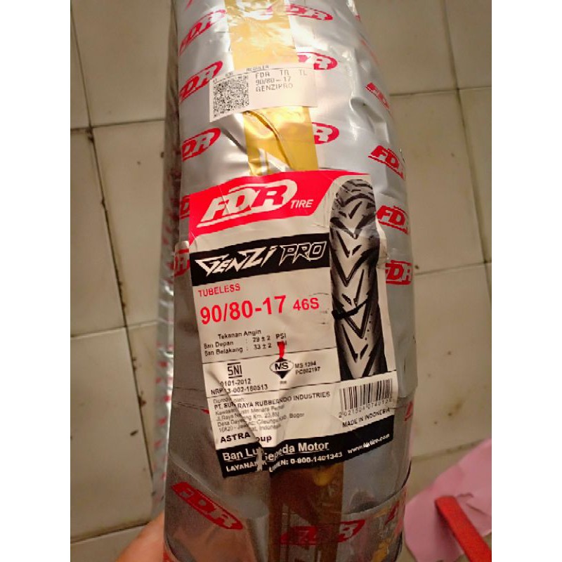 ban fdr genzi pro dan genzi ring 17 ukuran 90-80/17