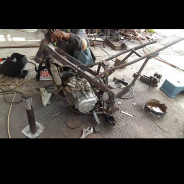 Sub frame klx yz crf untuk rangka costum trail GL MEGA PRO SATRIA SCORPIO VIXION CS 1 DLL