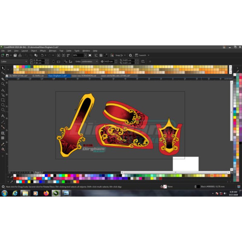 striping variasi custom cb clasik cb 100 batik Grafis