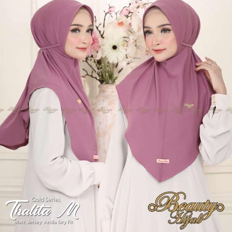 MDG.16Ap22ј– [Ori Beauty Hijab]THALITA M GOLD SERIEShijab instan pet tali poloskerudung intan polos