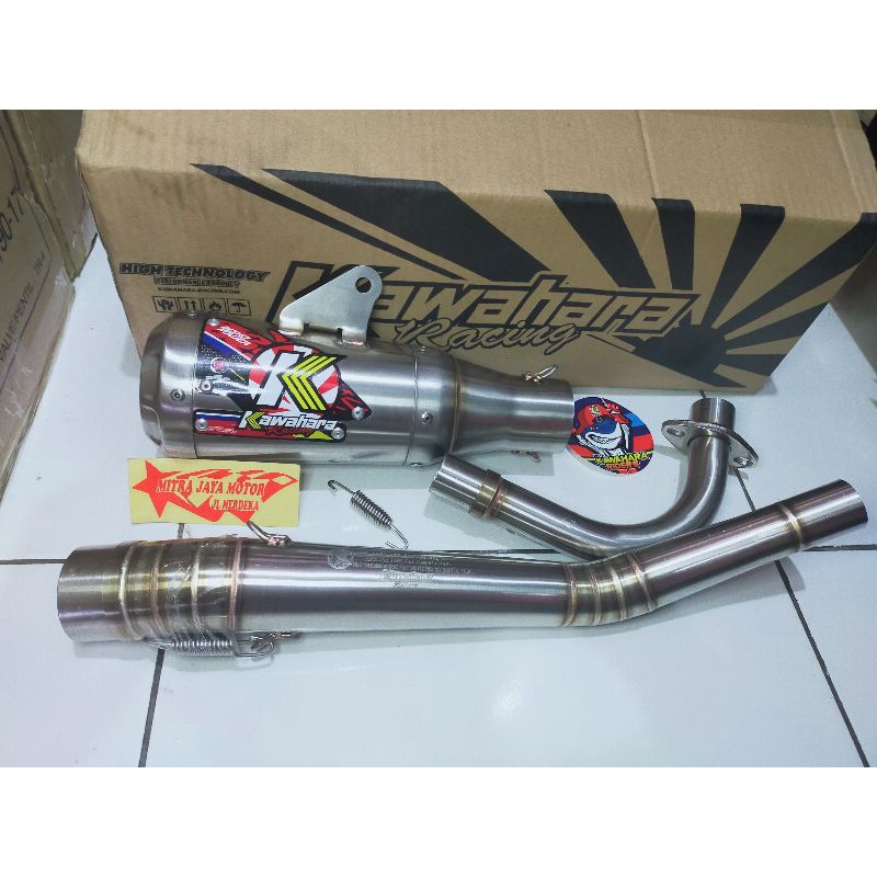 Knalpot kawahara GT pro Jupiter Z Dan Vega . Knalpot racing Jupiter Z vega kawahara GT pro 130cc