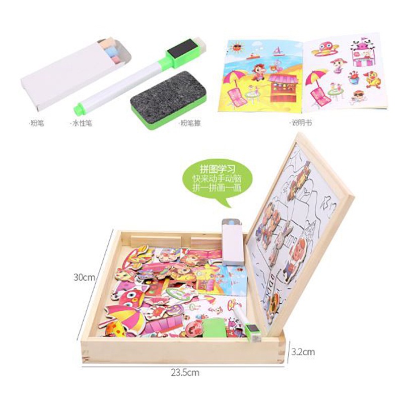 Magnetic Puzzle Board Mainan Papan Tulis Anak Bayi Kreatif