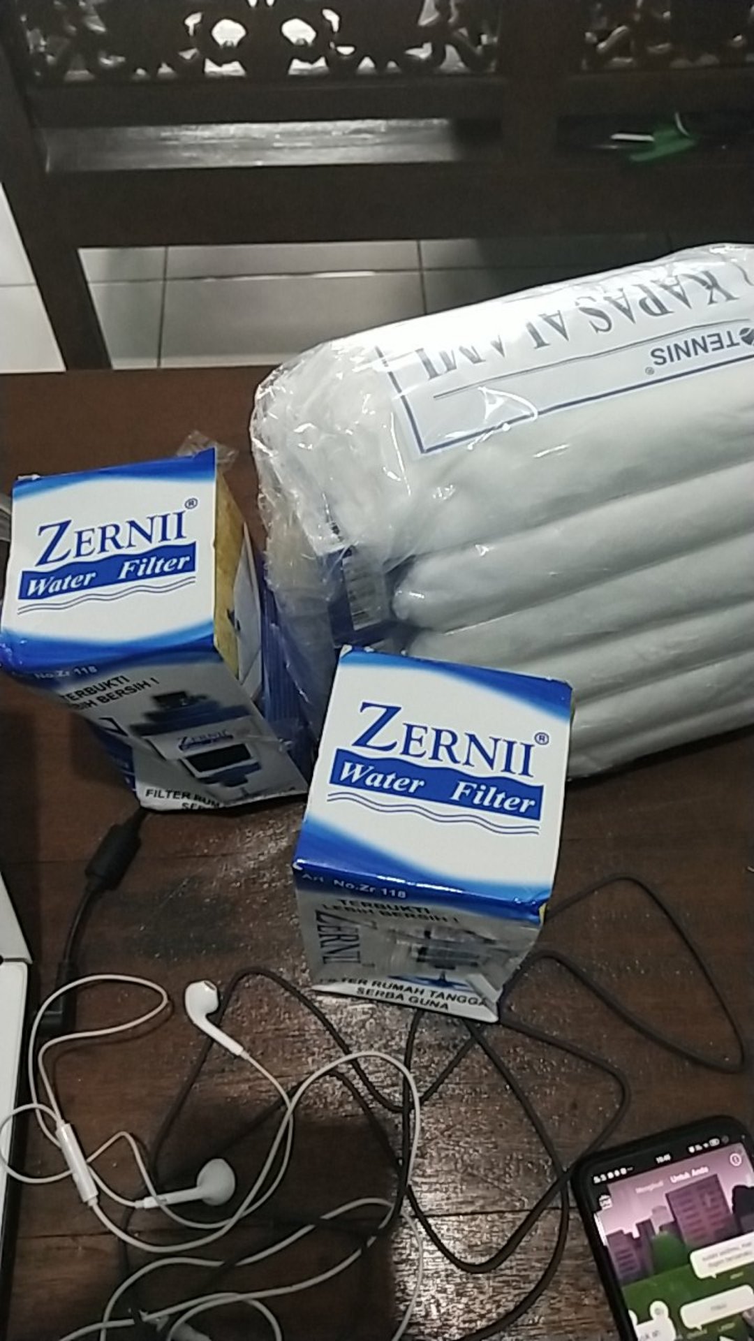 Saringan Air Filter Penyaring Air Zernii Paket Filter (1 Filter  Zernii + 3 Refil Karbon + 4 Kapas)