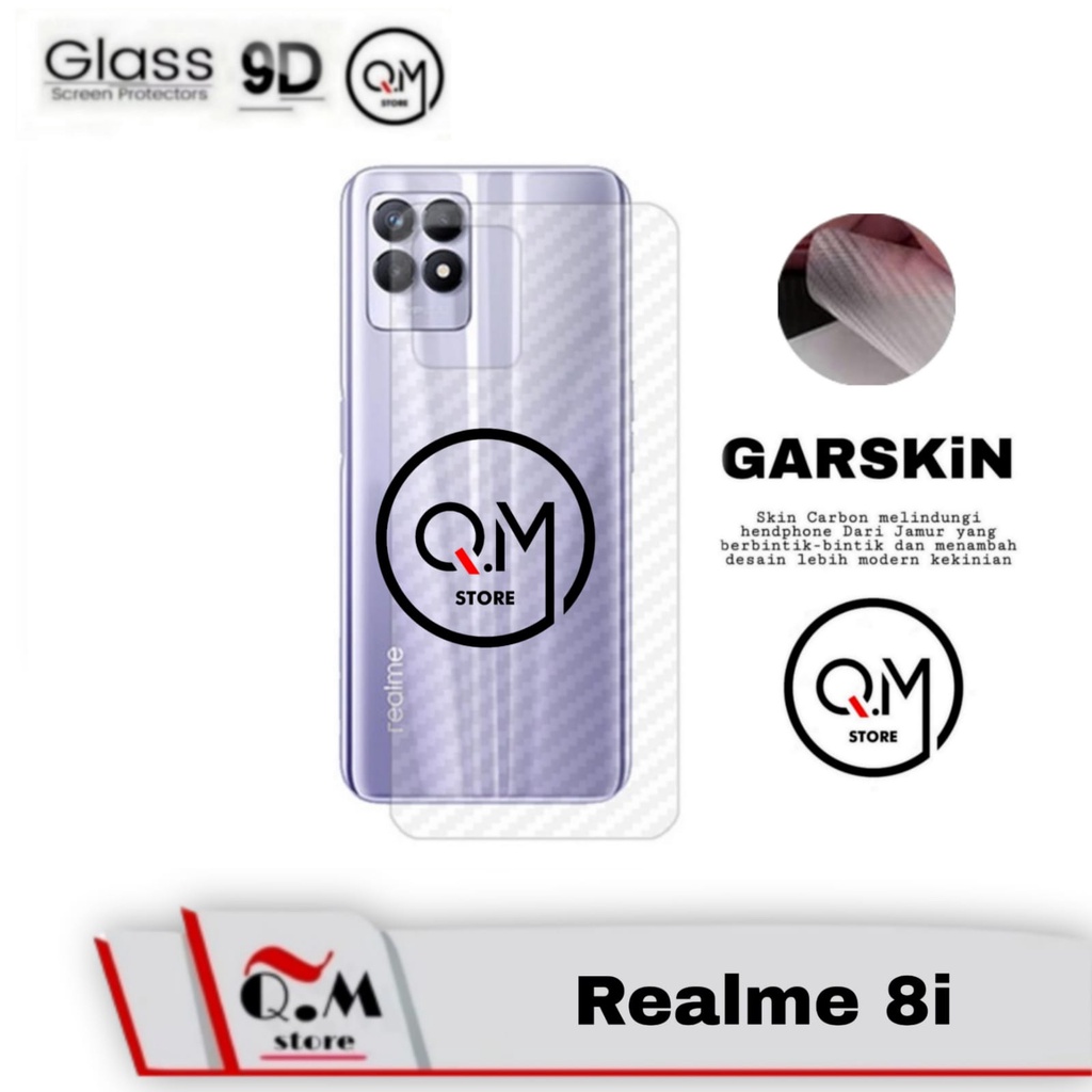 Skin Carbon Garskin Realme 8i Garskin Transparan Pelindung Back cover Realme 8i