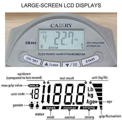 CAMRY EH 101 Digital Hand Dynamometer Hand Grip Dynamometer