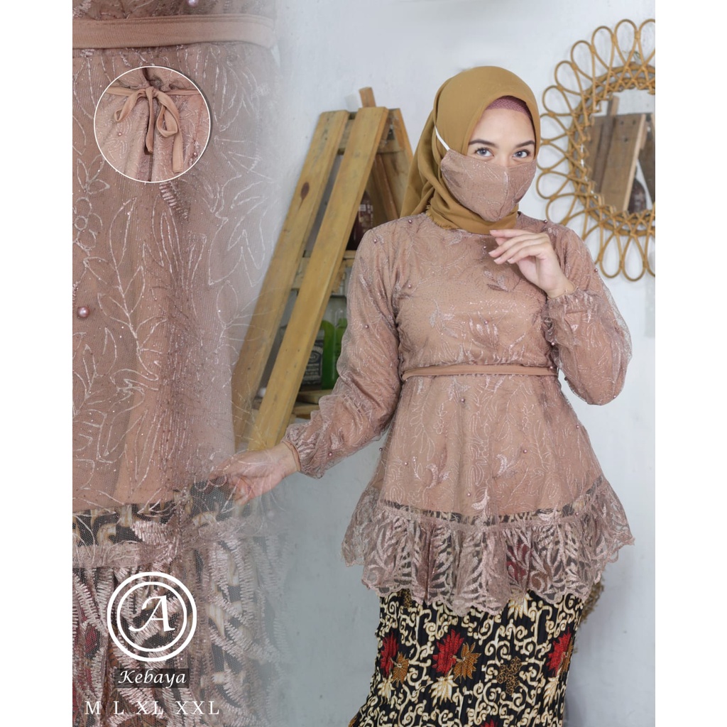 ASY&gt; SET KEBAYA AISYAH - KEBAYA MODEL LESTI KEJORA - BAJU KEBAYA MODERN - KEBAYA WISUDA CANTIK MODERN