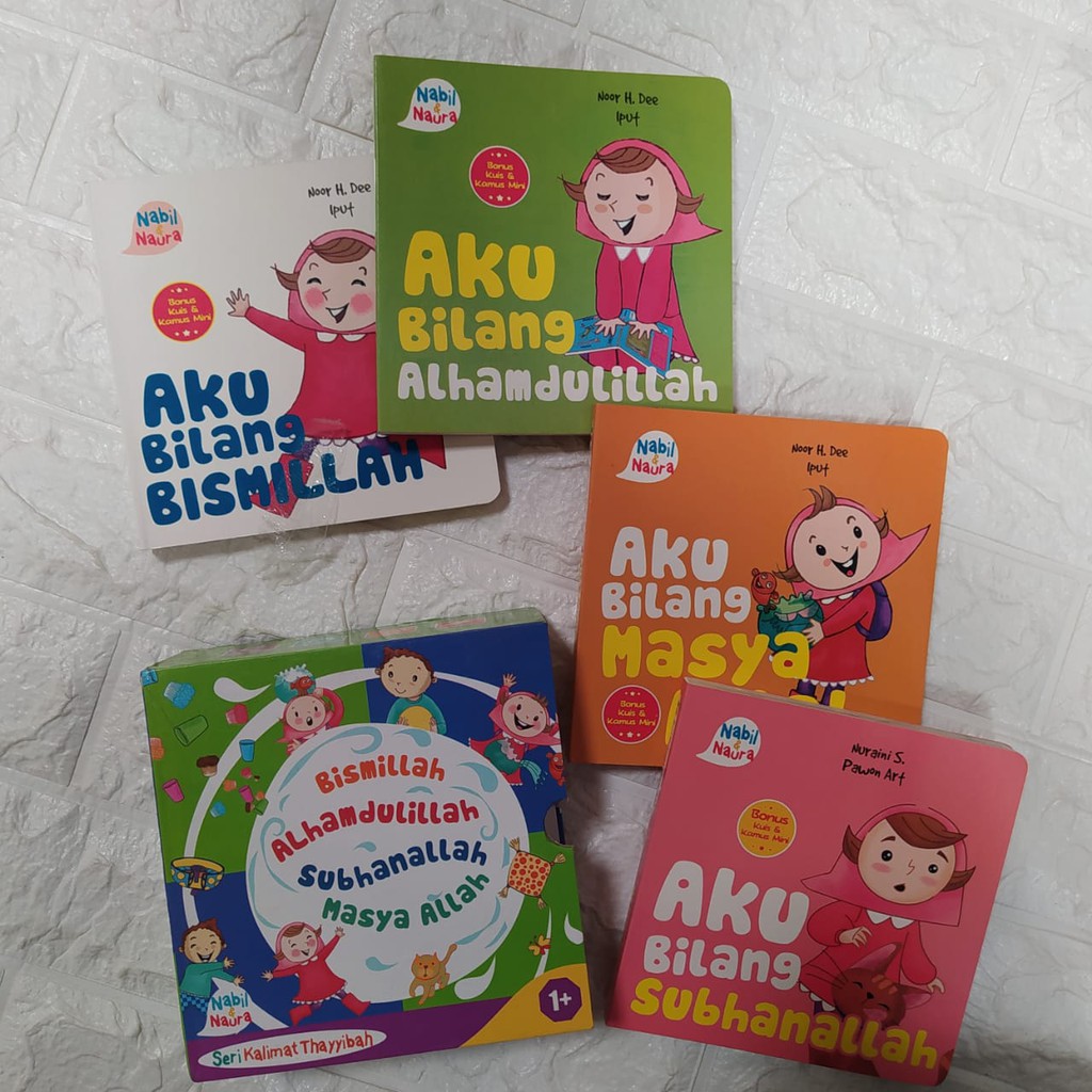 BOARDBOOK Paket Nabil Naura Isi 4 Buku : Seri Kalimat Thayyibah/Seri Kata Ajaib/Seri Emosi