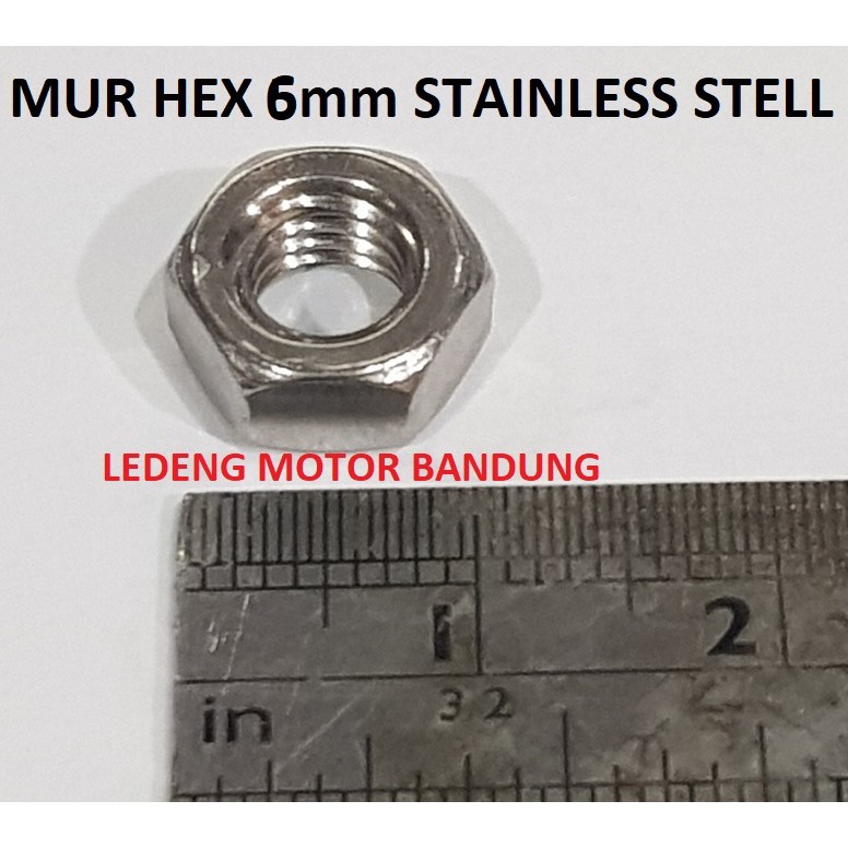 Mur Hex 6mm Stainless Stell Hexagonal Nuts Baut M6