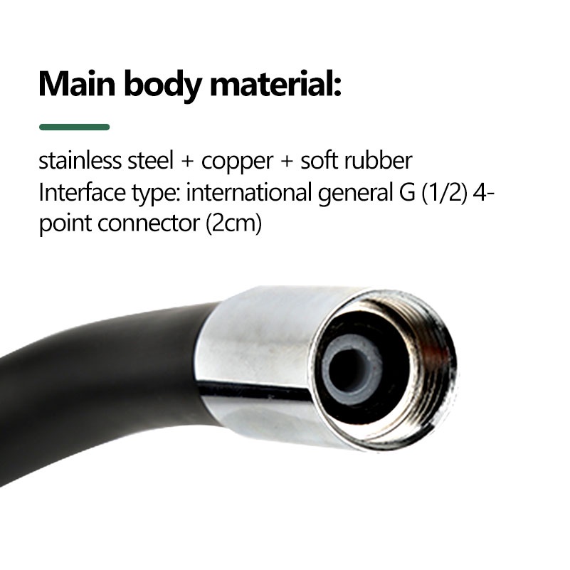 Universal 4 Points Connector Faucet Foaming Extension Tube 360° Rotatable Free Bending Faucet Lengthening Extender Wash Splash Head For Wash Basin Faucet Bathroom Faucet Extender OW