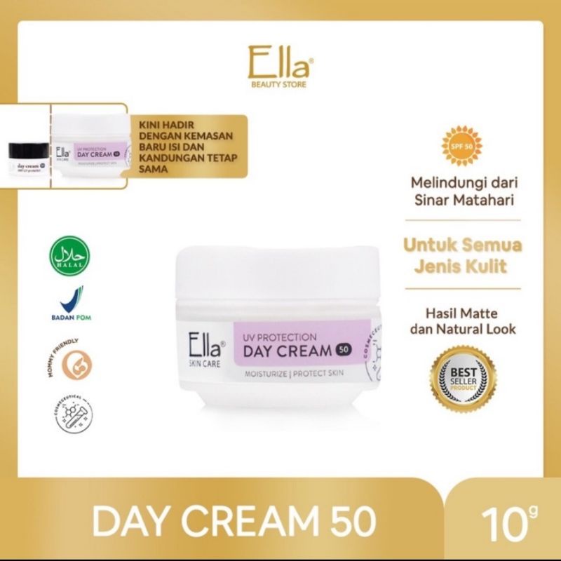 Ella Skincare Day Cream SPF 50|krim pagi sunblock