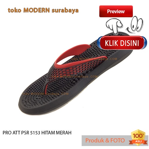 PRO ATT PSR 5153 HITAM MERAH sandal pria jepit karet murah anti air