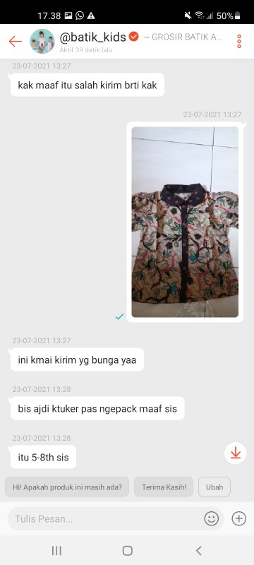 Top Blus Batik Anak Berkerah Putih Cream Unik Mixing Lengan Bagus Cantik Simple Dan Nyaman Dipakai