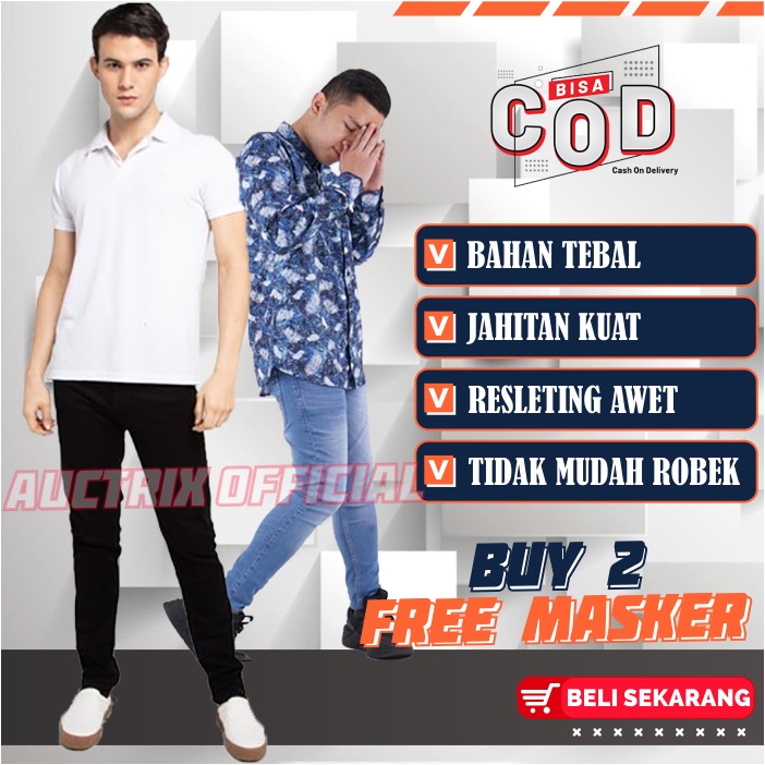 Celana Jeans Panjang Pria Cowok Denim Distro Premium Model Pensil Adem Nyaman Size 27-38