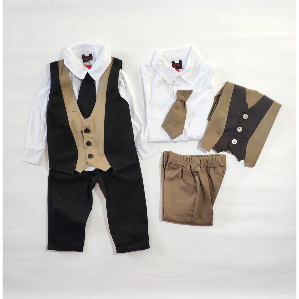 Baju Anak Bayi Laki Laki Setelan Tuxedo Bayi Lengan Panjang Harvey