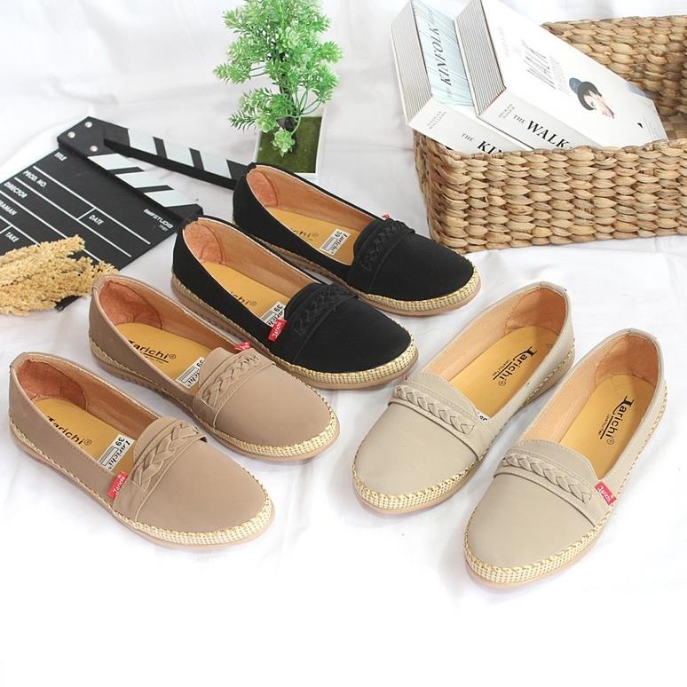 "BJR. 48836" SEPATU WANITA FLATSHOESKEKINIAN FLAT SHOES PEREMPUAN SPATU CEWEK SLIP ON CEWE SLIPON IB