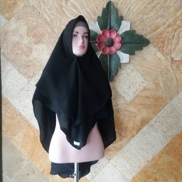 Khimar 2 layer / khimar diamond crepe / jilbab 2 layer / khimar pet antem / jilbab syari /jasa jahit