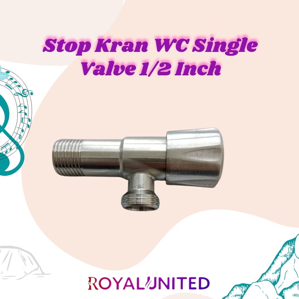 Royalunited Stop Kran WC Single Valve 1/2 Inch Keran Jet Shower Bidet