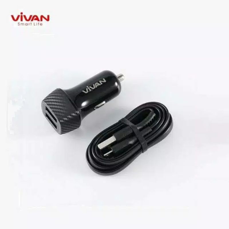 Car charger VIVAN CC02S cc02c charger mobil  casan mobil cas mobil original