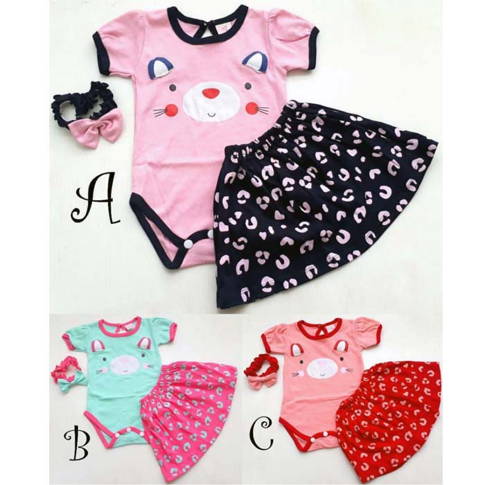 BAJU BAYI PEREMPUAN JUMPER BAYI LUCU SET PRETTY CAT