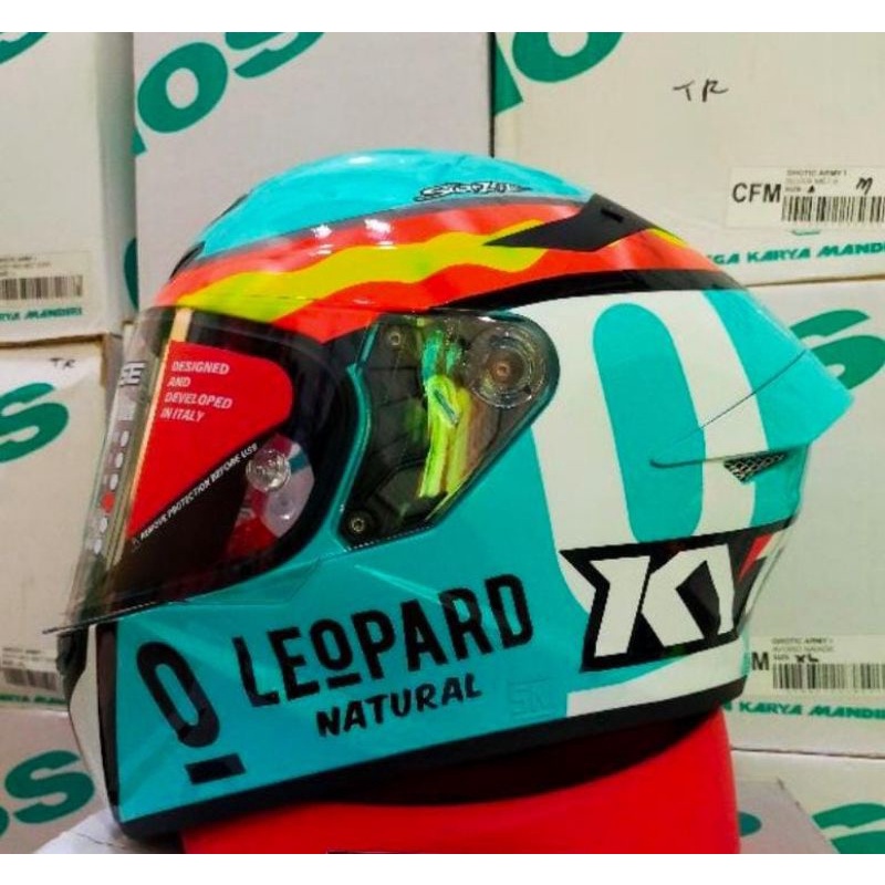 HELM KYT TT COURSE JAUMI LEOPARD ORIGINAL ONGKIR 2KG