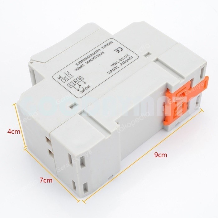 Timer Digital Programmable Switch Din Rail Model MCB 220V AC 16A